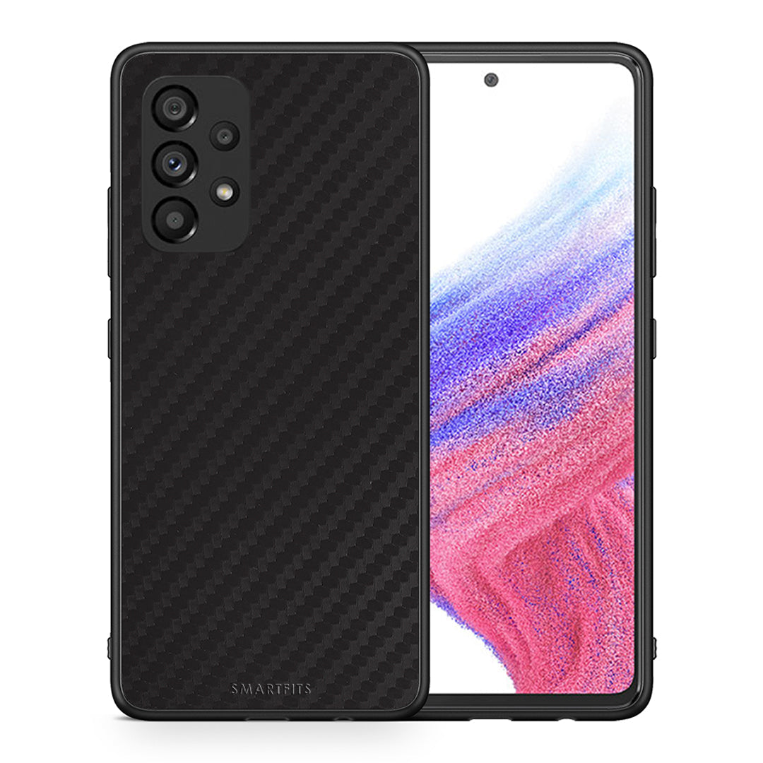 Θήκη Samsung A53 5G Carbon Black από τη Smartfits με σχέδιο στο πίσω μέρος και μαύρο περίβλημα | Samsung A53 5G Carbon Black case with colorful back and black bezels