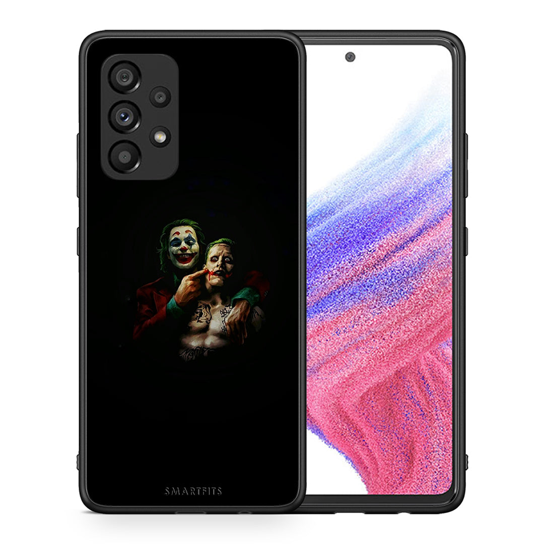 Θήκη Samsung A53 5G Clown Hero από τη Smartfits με σχέδιο στο πίσω μέρος και μαύρο περίβλημα | Samsung A53 5G Clown Hero case with colorful back and black bezels