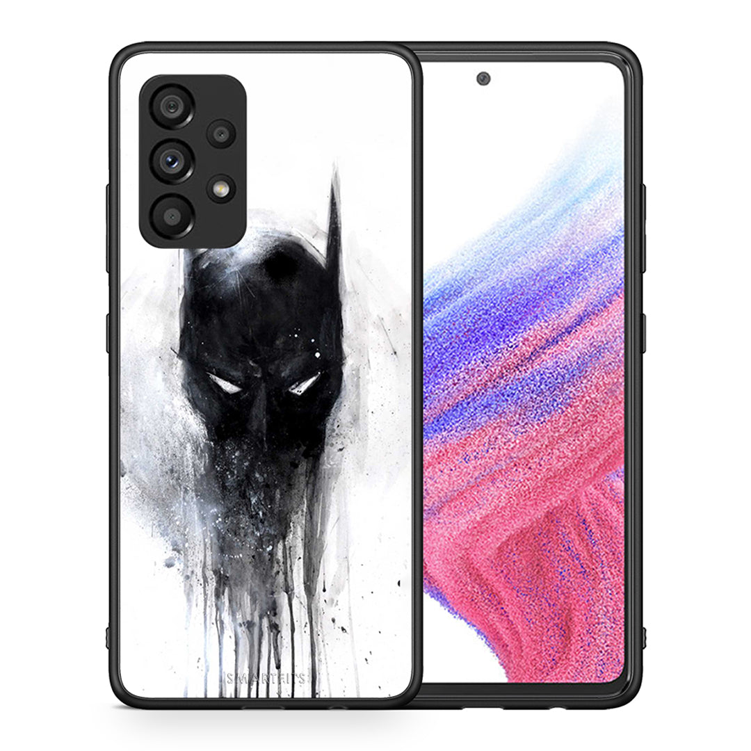 Θήκη Samsung A53 5G Paint Bat Hero από τη Smartfits με σχέδιο στο πίσω μέρος και μαύρο περίβλημα | Samsung A53 5G Paint Bat Hero case with colorful back and black bezels