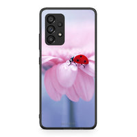 Thumbnail for Samsung A53 5G Ladybug Flower θήκη από τη Smartfits με σχέδιο στο πίσω μέρος και μαύρο περίβλημα | Smartphone case with colorful back and black bezels by Smartfits