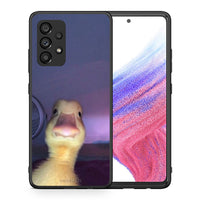 Thumbnail for Θήκη Samsung A53 5G Meme Duck από τη Smartfits με σχέδιο στο πίσω μέρος και μαύρο περίβλημα | Samsung A53 5G Meme Duck case with colorful back and black bezels