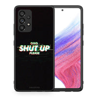 Thumbnail for Θήκη Samsung A53 5G OMG ShutUp από τη Smartfits με σχέδιο στο πίσω μέρος και μαύρο περίβλημα | Samsung A53 5G OMG ShutUp case with colorful back and black bezels