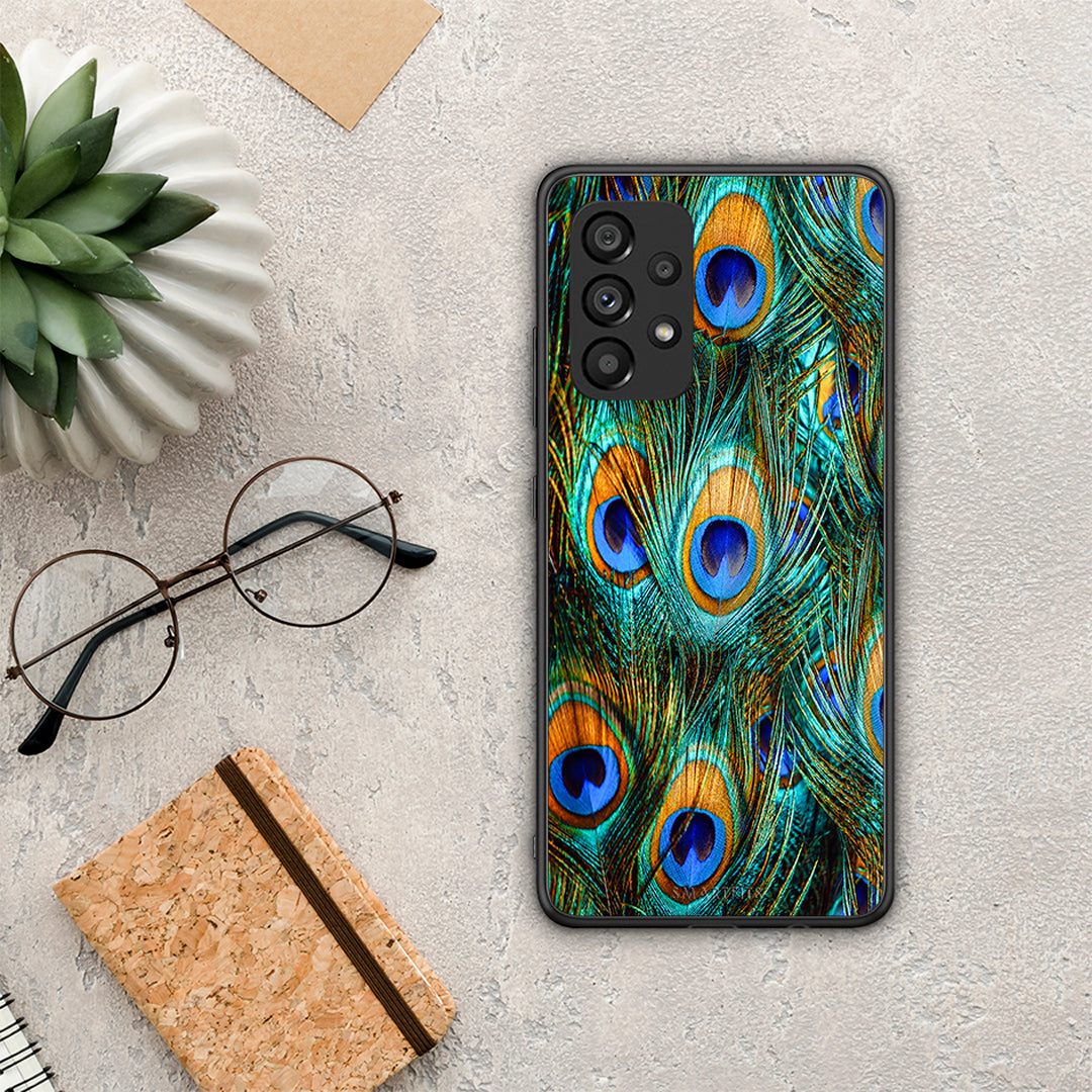Real Peacock Feathers - Samsung Galaxy A53 5G case