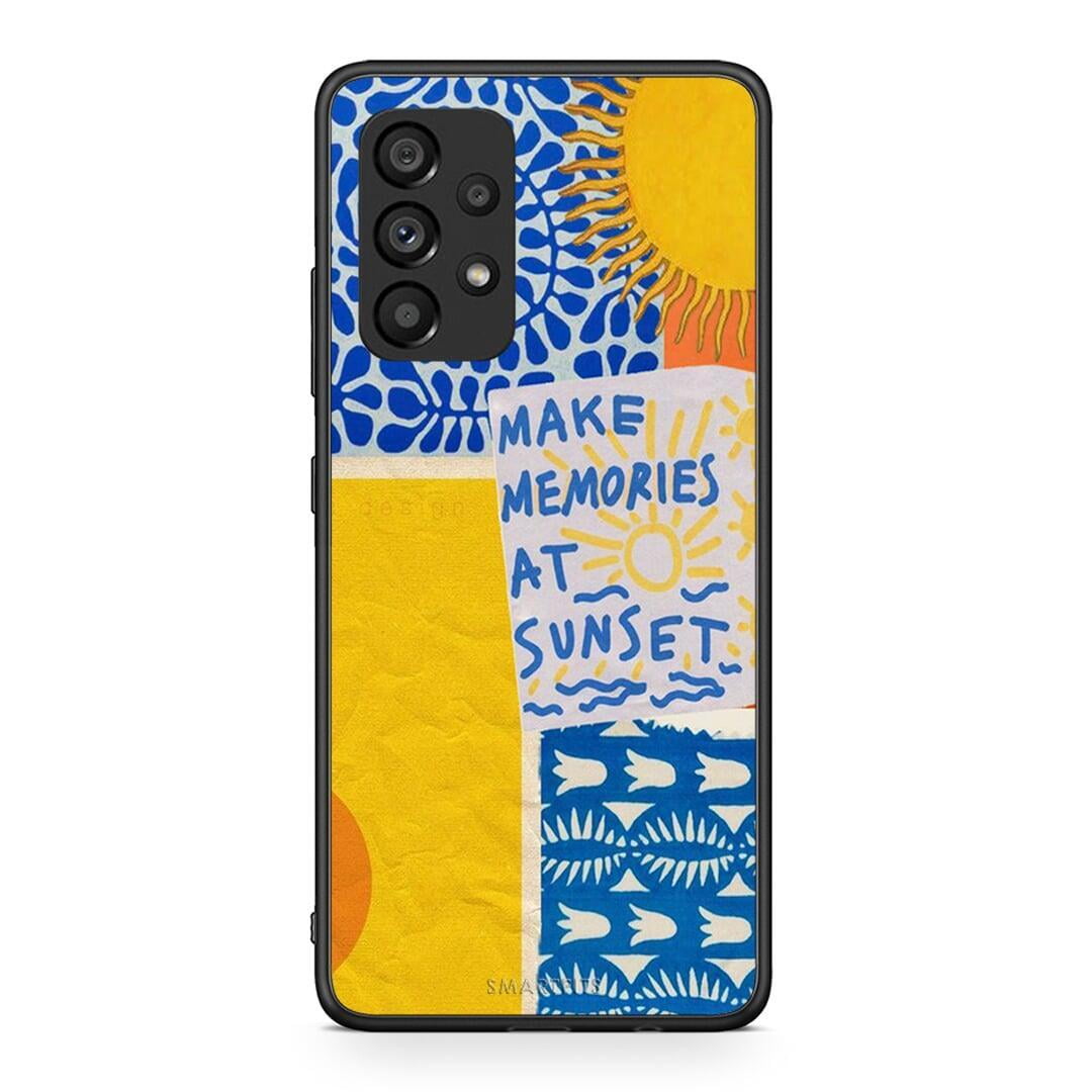 Samsung A53 5G Sunset Memories Θήκη από τη Smartfits με σχέδιο στο πίσω μέρος και μαύρο περίβλημα | Smartphone case with colorful back and black bezels by Smartfits