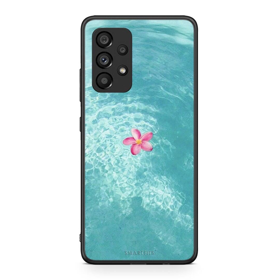 Samsung A53 5G Water Flower Θήκη από τη Smartfits με σχέδιο στο πίσω μέρος και μαύρο περίβλημα | Smartphone case with colorful back and black bezels by Smartfits