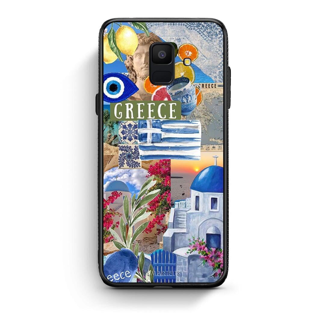 samsung A6 All Greek Θήκη από τη Smartfits με σχέδιο στο πίσω μέρος και μαύρο περίβλημα | Smartphone case with colorful back and black bezels by Smartfits