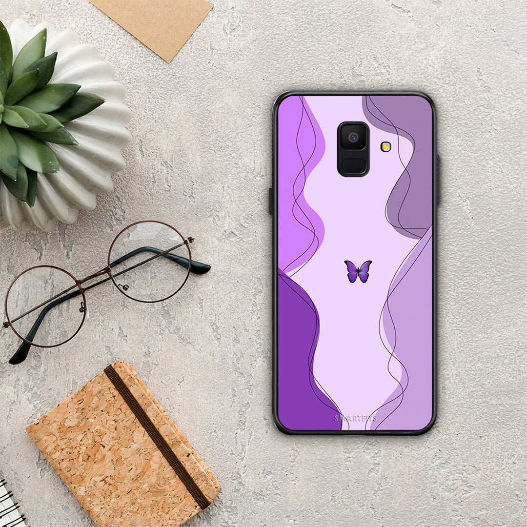 Purple Mariposa - Samsung Galaxy A6 2018 case