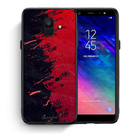 Thumbnail for Θήκη Αγίου Βαλεντίνου Samsung A6 2018 Red Paint από τη Smartfits με σχέδιο στο πίσω μέρος και μαύρο περίβλημα | Samsung A6 2018 Red Paint case with colorful back and black bezels