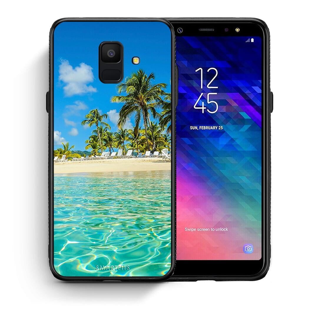 Θήκη Samsung A6 2018 Tropical Vibes από τη Smartfits με σχέδιο στο πίσω μέρος και μαύρο περίβλημα | Samsung A6 2018 Tropical Vibes case with colorful back and black bezels