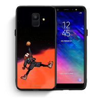 Thumbnail for Θήκη Samsung A6 2018 Basketball Hero από τη Smartfits με σχέδιο στο πίσω μέρος και μαύρο περίβλημα | Samsung A6 2018 Basketball Hero case with colorful back and black bezels