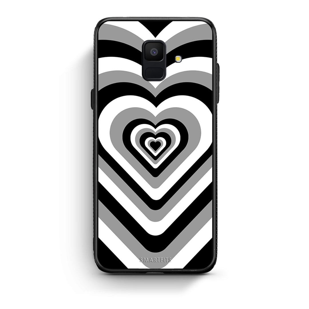 samsung A6 Black Hearts θήκη από τη Smartfits με σχέδιο στο πίσω μέρος και μαύρο περίβλημα | Smartphone case with colorful back and black bezels by Smartfits