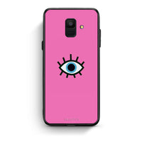 Thumbnail for samsung A6 Blue Eye Pink θήκη από τη Smartfits με σχέδιο στο πίσω μέρος και μαύρο περίβλημα | Smartphone case with colorful back and black bezels by Smartfits