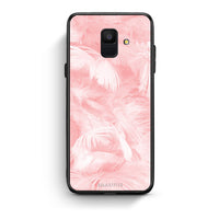 Thumbnail for 33 - samsung galaxy A6  Pink Feather Boho case, cover, bumper