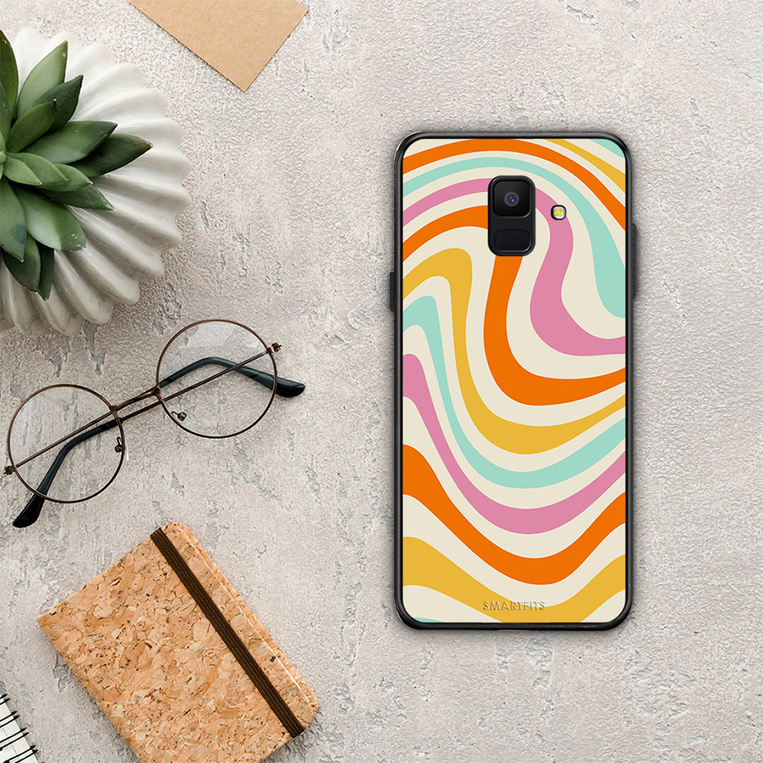 Colorful Waves - Samsung Galaxy A6 2018 case