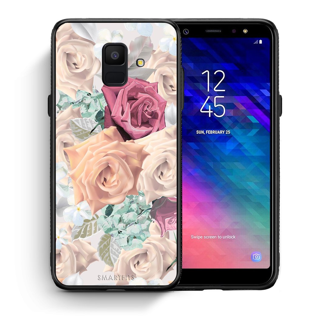 Θήκη Samsung A6 2018 Bouquet Floral από τη Smartfits με σχέδιο στο πίσω μέρος και μαύρο περίβλημα | Samsung A6 2018 Bouquet Floral case with colorful back and black bezels