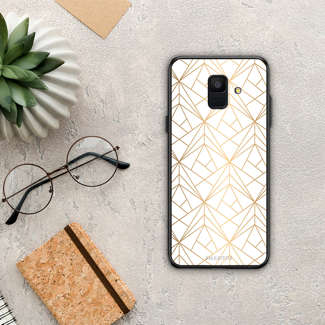 Geometric Luxury White - Samsung Galaxy A6 2018 case