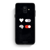 Thumbnail for samsung A6 Heart Vs Brain Θήκη Αγίου Βαλεντίνου από τη Smartfits με σχέδιο στο πίσω μέρος και μαύρο περίβλημα | Smartphone case with colorful back and black bezels by Smartfits