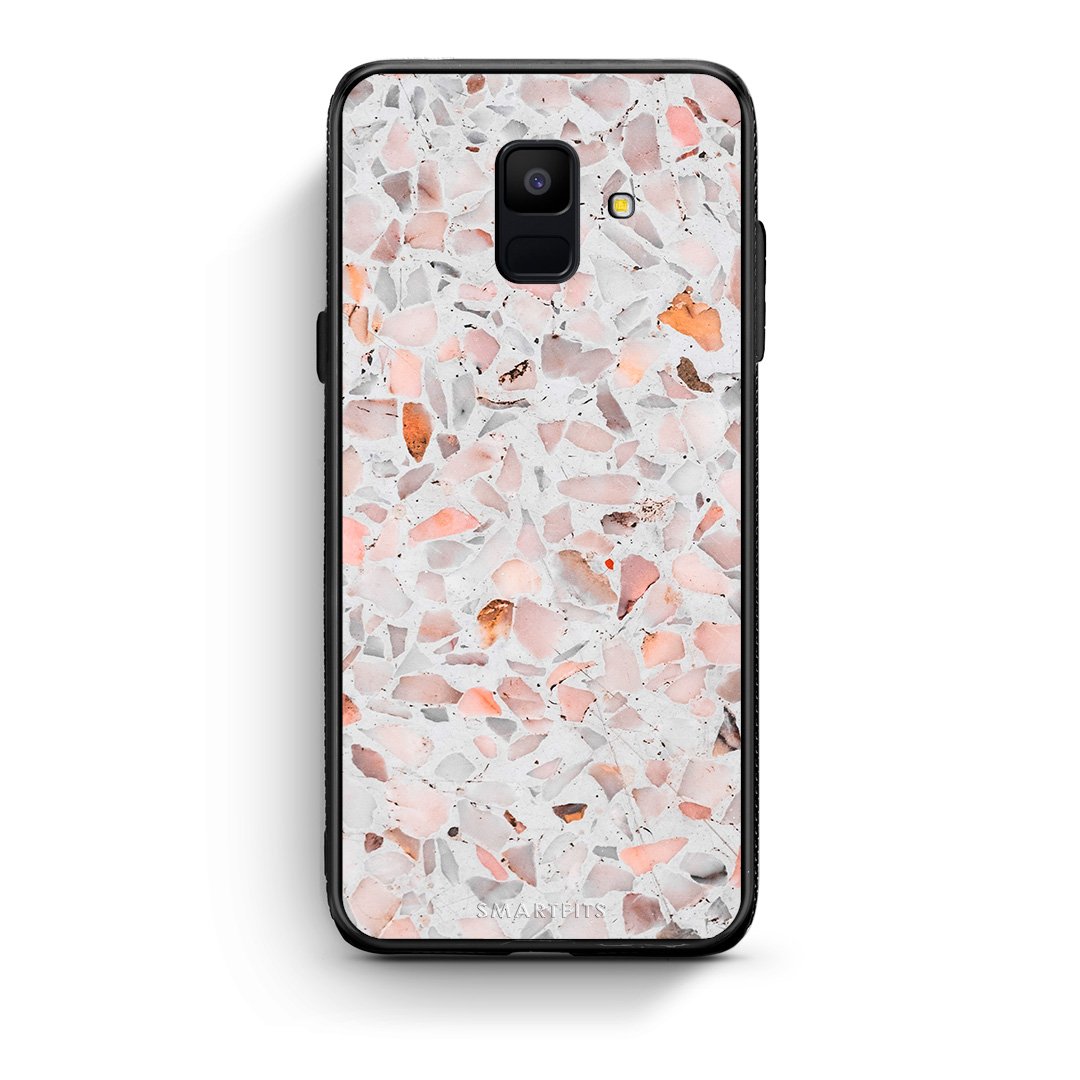 samsung A6 Marble Terrazzo θήκη από τη Smartfits με σχέδιο στο πίσω μέρος και μαύρο περίβλημα | Smartphone case with colorful back and black bezels by Smartfits