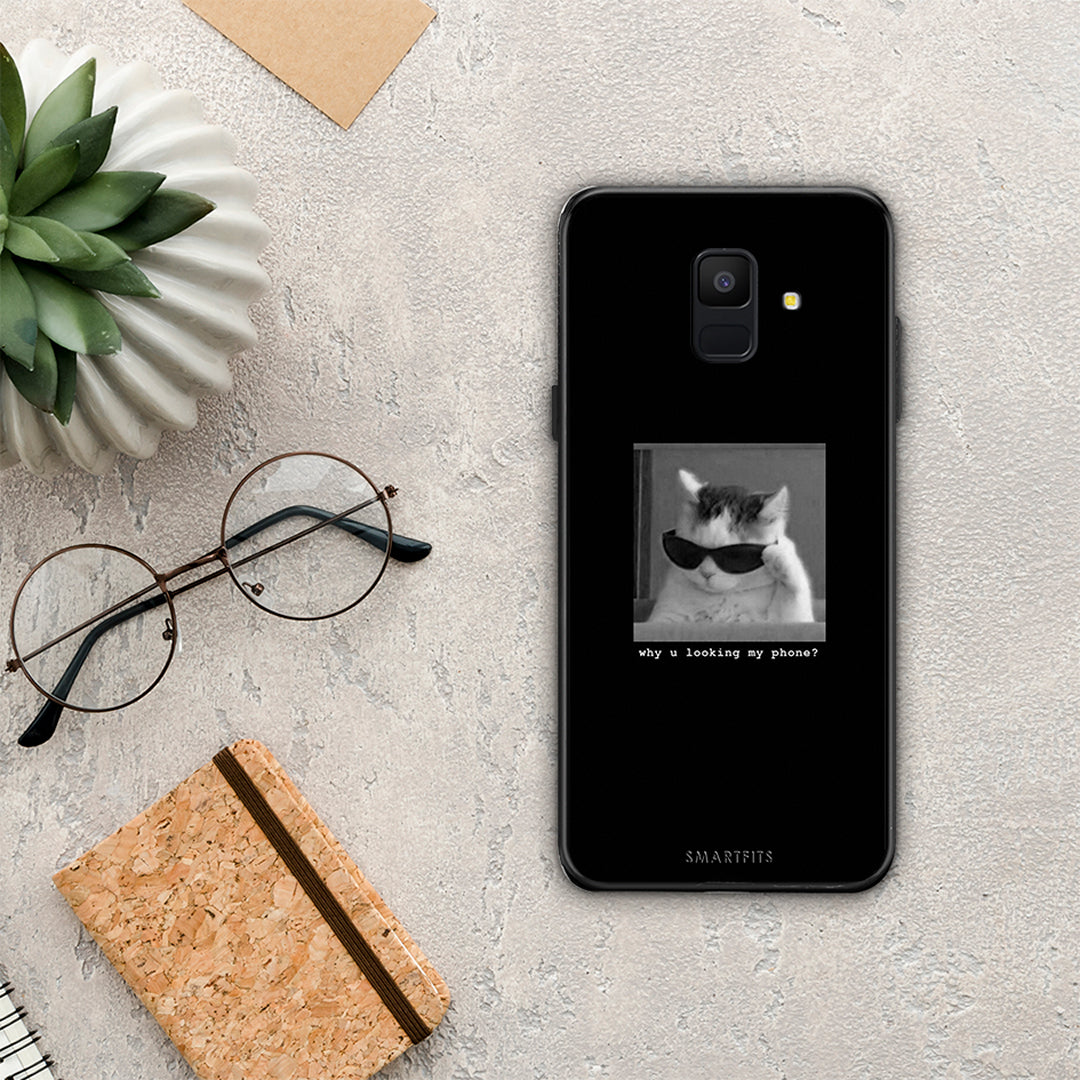 Meme Cat - Samsung Galaxy A6 2018 case