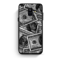 Thumbnail for samsung A6 Money Dollars θήκη από τη Smartfits με σχέδιο στο πίσω μέρος και μαύρο περίβλημα | Smartphone case with colorful back and black bezels by Smartfits