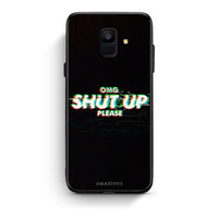 Thumbnail for samsung A6 OMG ShutUp θήκη από τη Smartfits με σχέδιο στο πίσω μέρος και μαύρο περίβλημα | Smartphone case with colorful back and black bezels by Smartfits