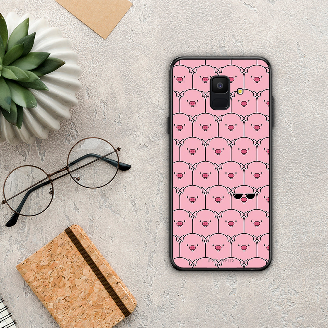 Pig Glasses - Samsung Galaxy A6 2018 case
