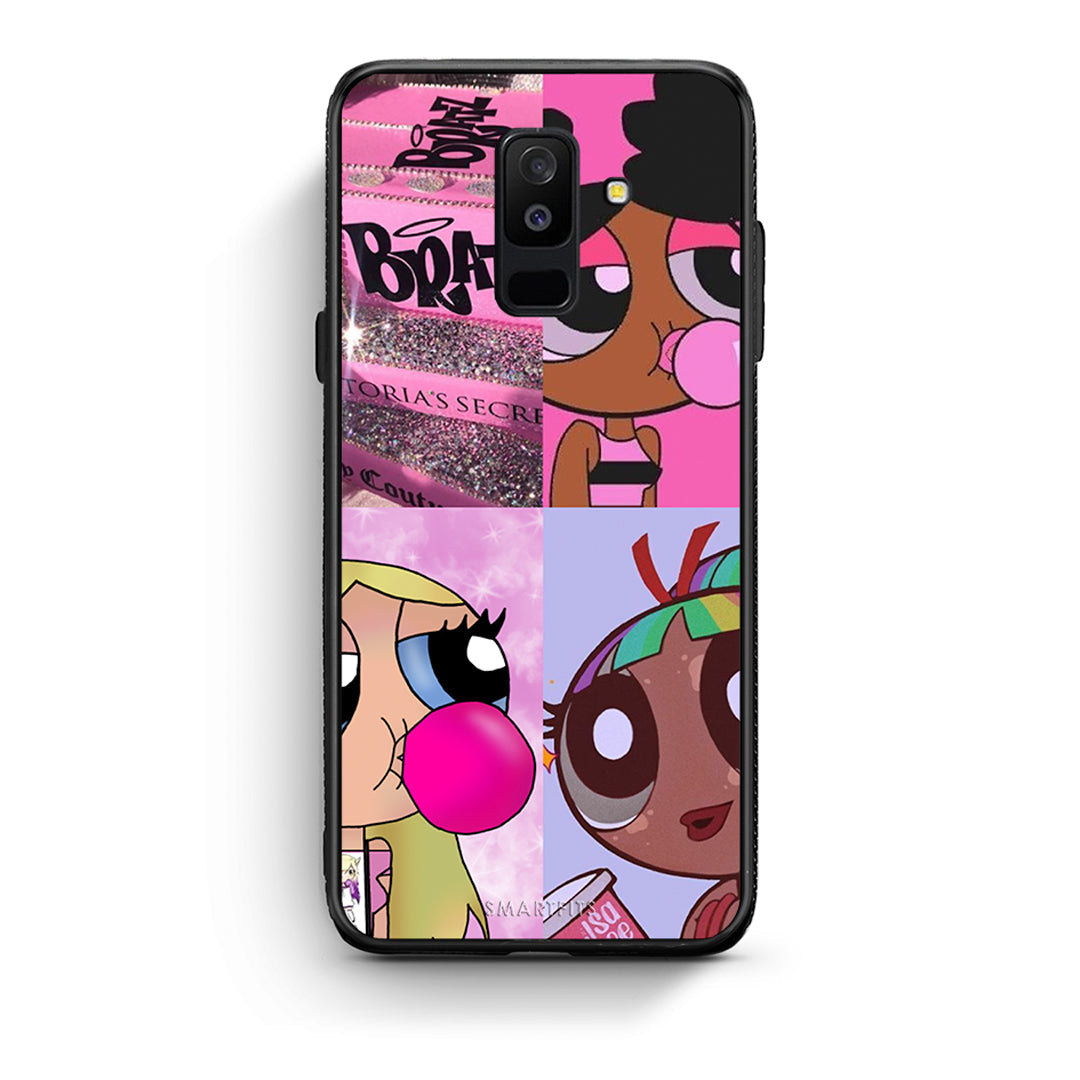 samsung A6 Plus Bubble Girls Θήκη Αγίου Βαλεντίνου από τη Smartfits με σχέδιο στο πίσω μέρος και μαύρο περίβλημα | Smartphone case with colorful back and black bezels by Smartfits
