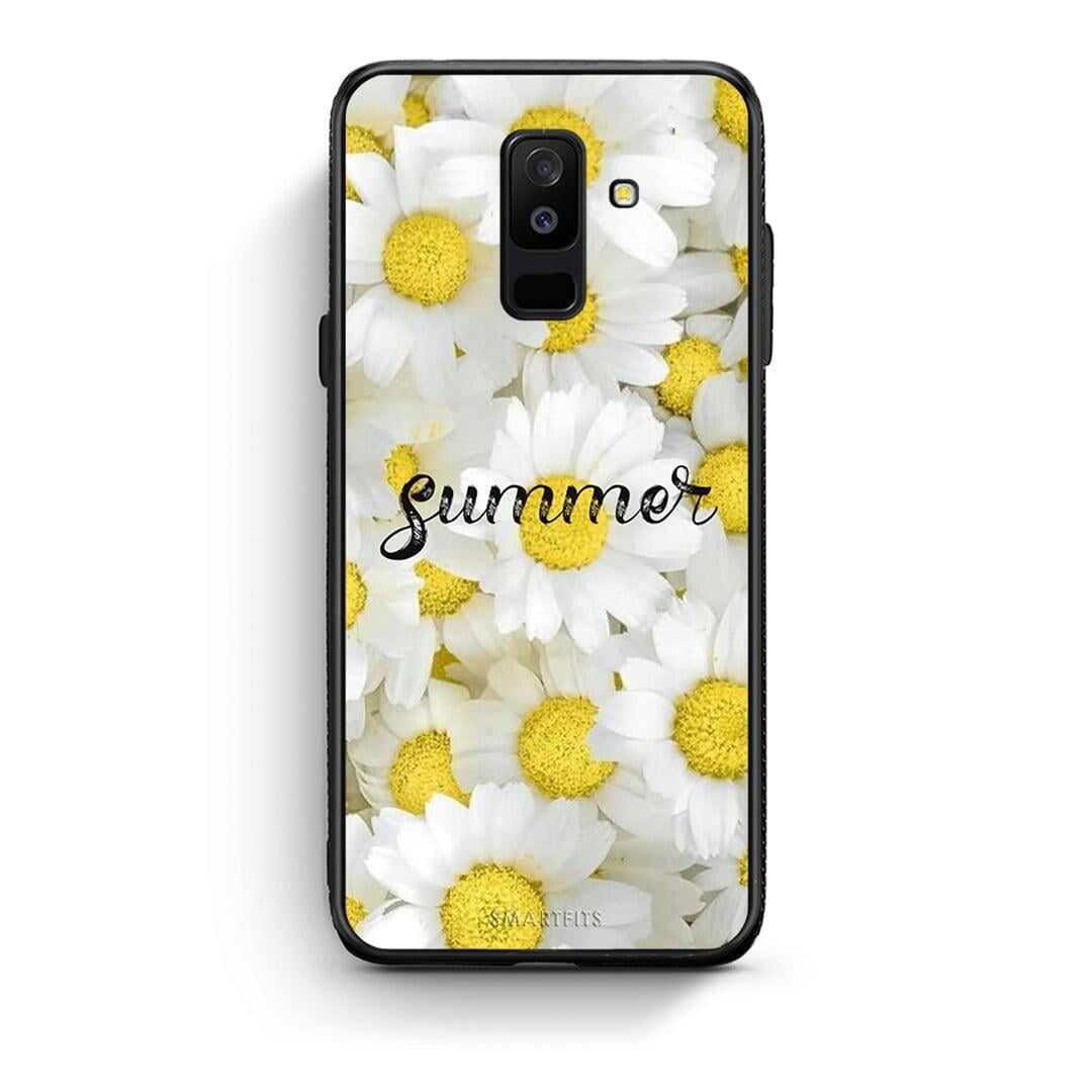samsung A6 Plus Summer Daisies Θήκη από τη Smartfits με σχέδιο στο πίσω μέρος και μαύρο περίβλημα | Smartphone case with colorful back and black bezels by Smartfits