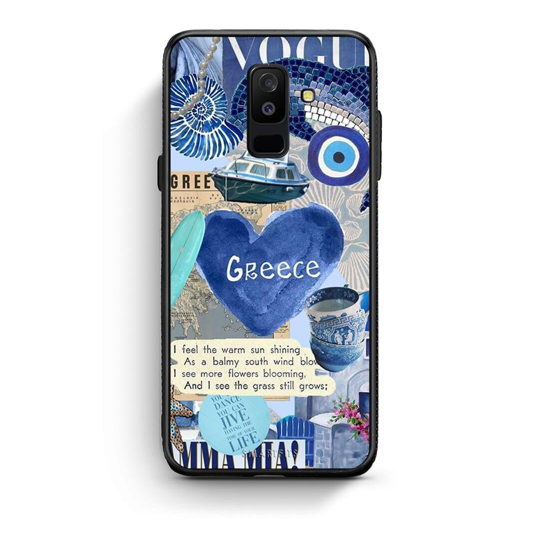 samsung A6 Plus Summer In Greece Θήκη από τη Smartfits με σχέδιο στο πίσω μέρος και μαύρο περίβλημα | Smartphone case with colorful back and black bezels by Smartfits