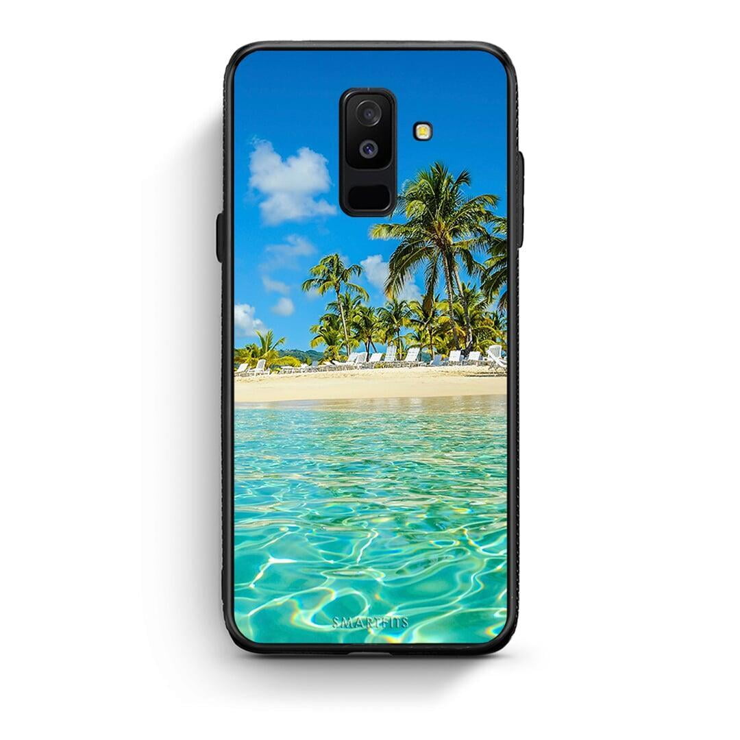 samsung A6 Plus Tropical Vibes Θήκη από τη Smartfits με σχέδιο στο πίσω μέρος και μαύρο περίβλημα | Smartphone case with colorful back and black bezels by Smartfits