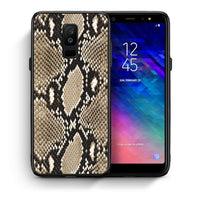 Thumbnail for Θήκη Samsung A6+ 2018 Fashion Snake Animal από τη Smartfits με σχέδιο στο πίσω μέρος και μαύρο περίβλημα | Samsung A6+ 2018 Fashion Snake Animal case with colorful back and black bezels