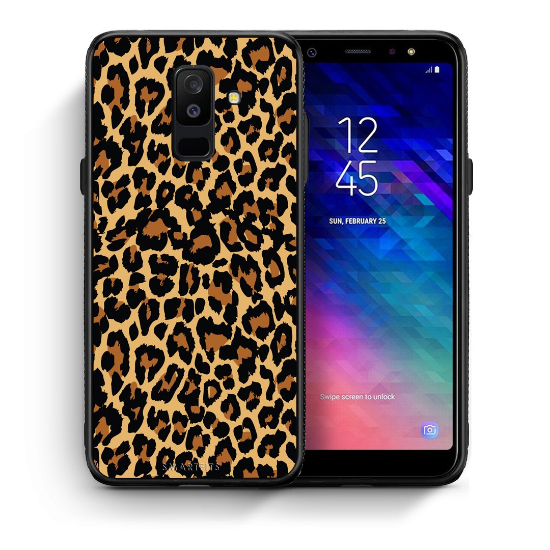 Θήκη Samsung A6+ 2018 Leopard Animal από τη Smartfits με σχέδιο στο πίσω μέρος και μαύρο περίβλημα | Samsung A6+ 2018 Leopard Animal case with colorful back and black bezels