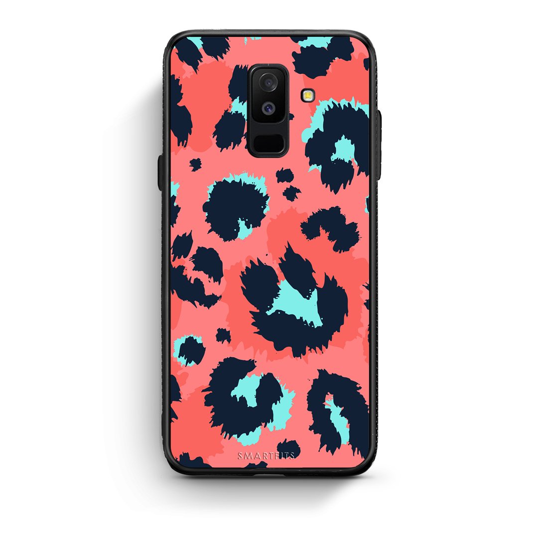 22 - samsung galaxy A6 Plus  Pink Leopard Animal case, cover, bumper