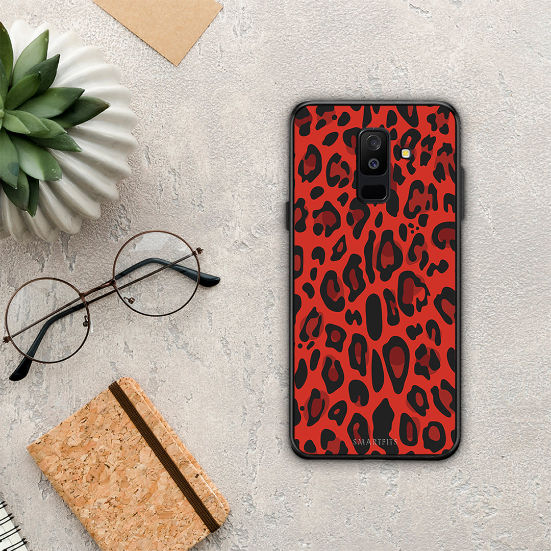 Animal Red Leopard - Samsung Galaxy A6+ 2018 case