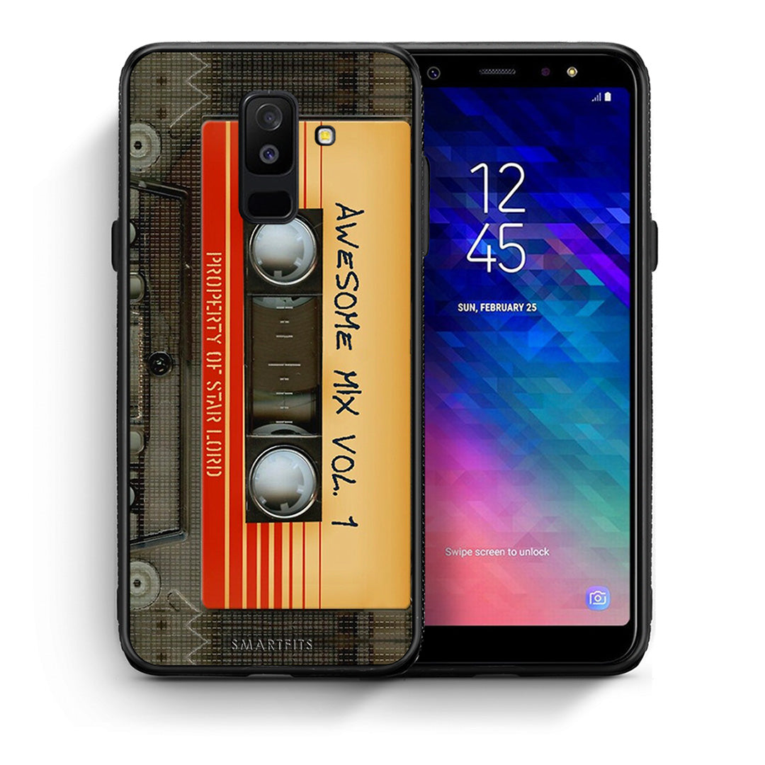 Θήκη Samsung A6+ 2018 Awesome Mix από τη Smartfits με σχέδιο στο πίσω μέρος και μαύρο περίβλημα | Samsung A6+ 2018 Awesome Mix case with colorful back and black bezels