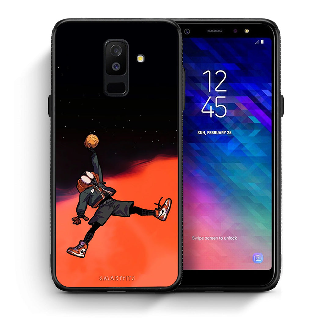 Θήκη Samsung A6+ 2018 Basketball Hero από τη Smartfits με σχέδιο στο πίσω μέρος και μαύρο περίβλημα | Samsung A6+ 2018 Basketball Hero case with colorful back and black bezels