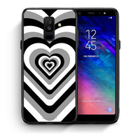 Thumbnail for Θήκη Samsung A6+ 2018 Black Hearts από τη Smartfits με σχέδιο στο πίσω μέρος και μαύρο περίβλημα | Samsung A6+ 2018 Black Hearts case with colorful back and black bezels