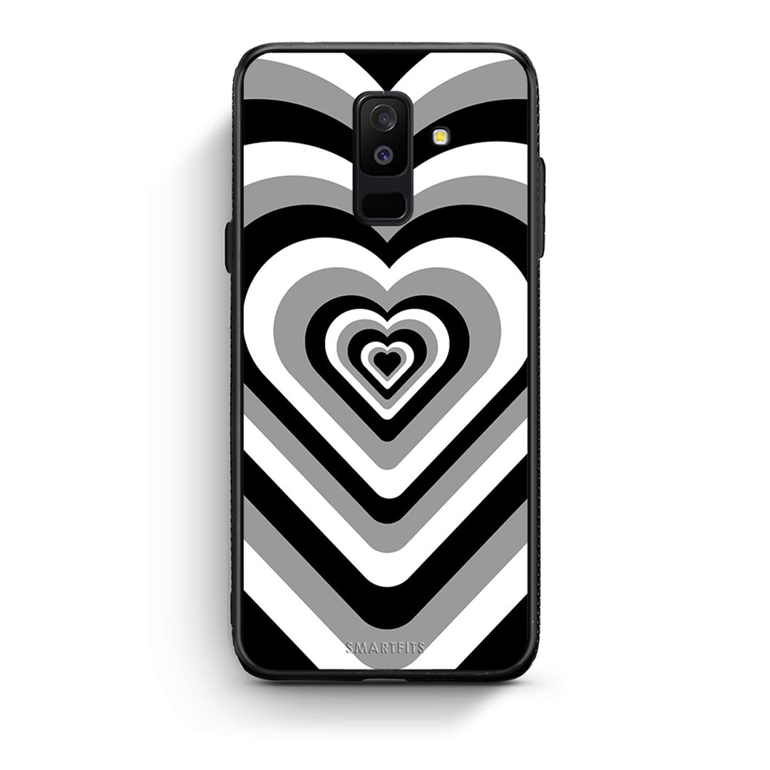 samsung A6 Plus Black Hearts θήκη από τη Smartfits με σχέδιο στο πίσω μέρος και μαύρο περίβλημα | Smartphone case with colorful back and black bezels by Smartfits