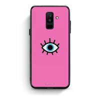 Thumbnail for samsung A6 Plus Blue Eye Pink θήκη από τη Smartfits με σχέδιο στο πίσω μέρος και μαύρο περίβλημα | Smartphone case with colorful back and black bezels by Smartfits