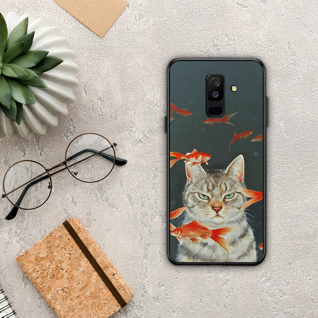 Cat Goldfish - Samsung Galaxy A6+ 2018 case