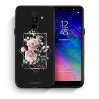 Thumbnail for Θήκη Samsung A6+ 2018 Frame Flower από τη Smartfits με σχέδιο στο πίσω μέρος και μαύρο περίβλημα | Samsung A6+ 2018 Frame Flower case with colorful back and black bezels