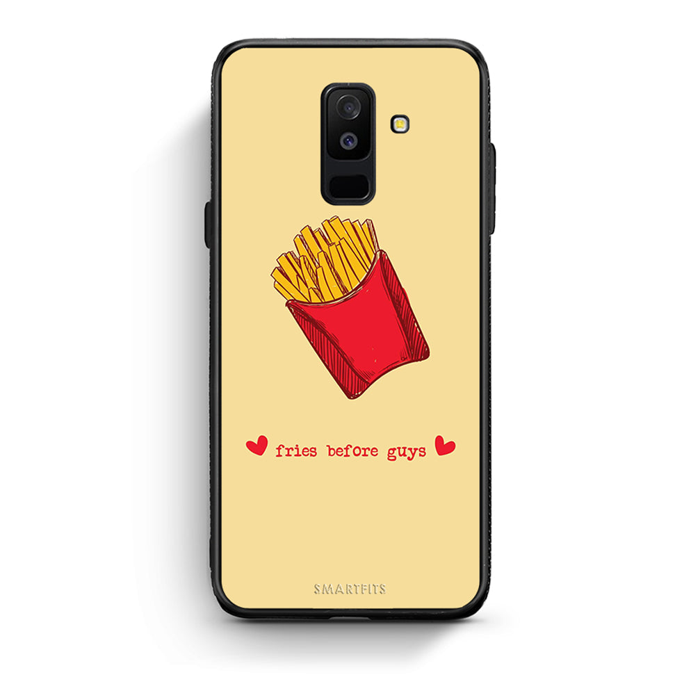 samsung A6 Plus Fries Before Guys Θήκη Αγίου Βαλεντίνου από τη Smartfits με σχέδιο στο πίσω μέρος και μαύρο περίβλημα | Smartphone case with colorful back and black bezels by Smartfits