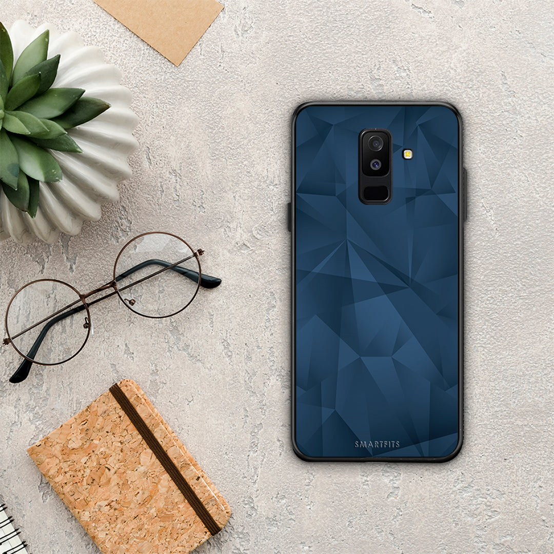 Geometric Blue Abstract - Samsung Galaxy A6+ 2018 case