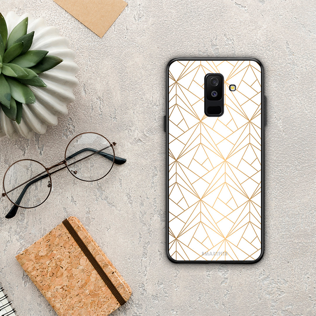 Geometric Luxury White - Samsung Galaxy A6+ 2018 θήκη