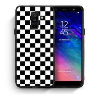Thumbnail for Θήκη Samsung A6+ 2018 Squares Geometric από τη Smartfits με σχέδιο στο πίσω μέρος και μαύρο περίβλημα | Samsung A6+ 2018 Squares Geometric case with colorful back and black bezels