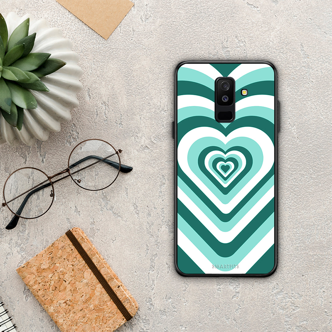 Green Hearts - Samsung Galaxy A6+ 2018 case