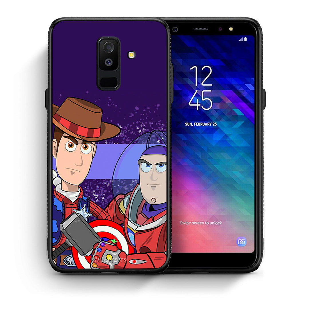 Θήκη Samsung A6+ 2018 Infinity Story από τη Smartfits με σχέδιο στο πίσω μέρος και μαύρο περίβλημα | Samsung A6+ 2018 Infinity Story case with colorful back and black bezels