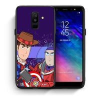Thumbnail for Θήκη Samsung A6+ 2018 Infinity Story από τη Smartfits με σχέδιο στο πίσω μέρος και μαύρο περίβλημα | Samsung A6+ 2018 Infinity Story case with colorful back and black bezels