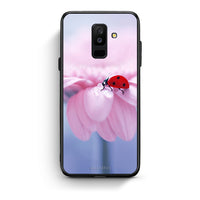 Thumbnail for samsung A6 Plus Ladybug Flower θήκη από τη Smartfits με σχέδιο στο πίσω μέρος και μαύρο περίβλημα | Smartphone case with colorful back and black bezels by Smartfits