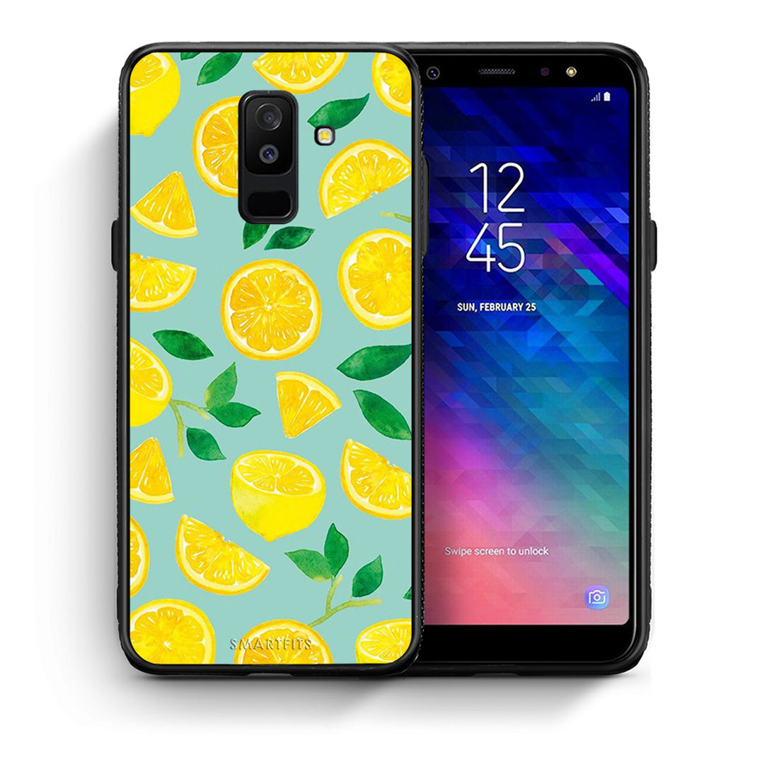 Θήκη Samsung A6+ 2018 Lemons από τη Smartfits με σχέδιο στο πίσω μέρος και μαύρο περίβλημα | Samsung A6+ 2018 Lemons case with colorful back and black bezels